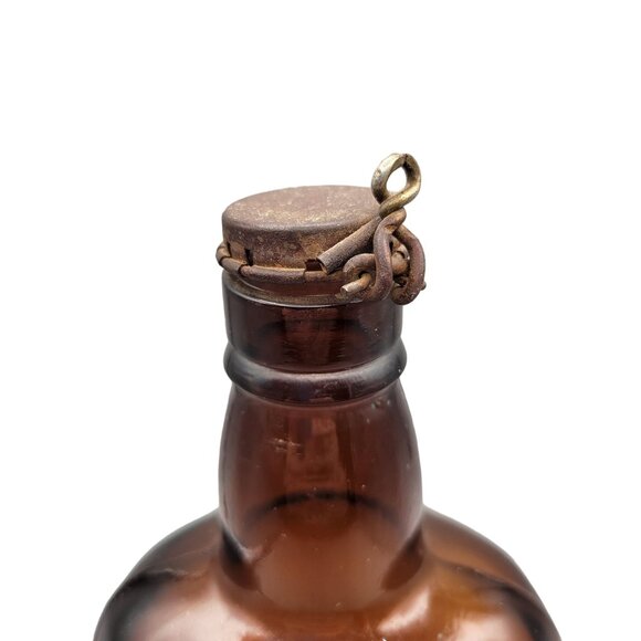 White Horse Distillers Ltd Glasgow Scotland EMPTY Scotch Whisky Bottle Brown - Picture 6 of 9